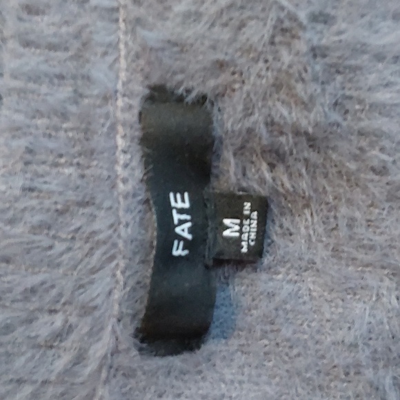 Fate OMBRE Butter Soft Stretchy Modern Colorblock Sweater Neutral Sz.M - Picture 10 of 10